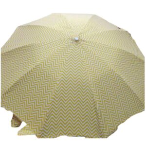 Yellow chevron print umbrellas