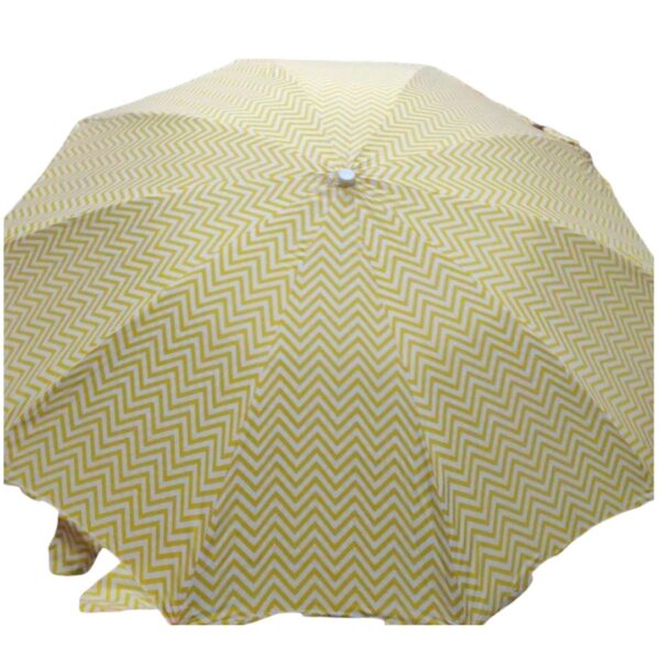 Yellow chevron print umbrellas